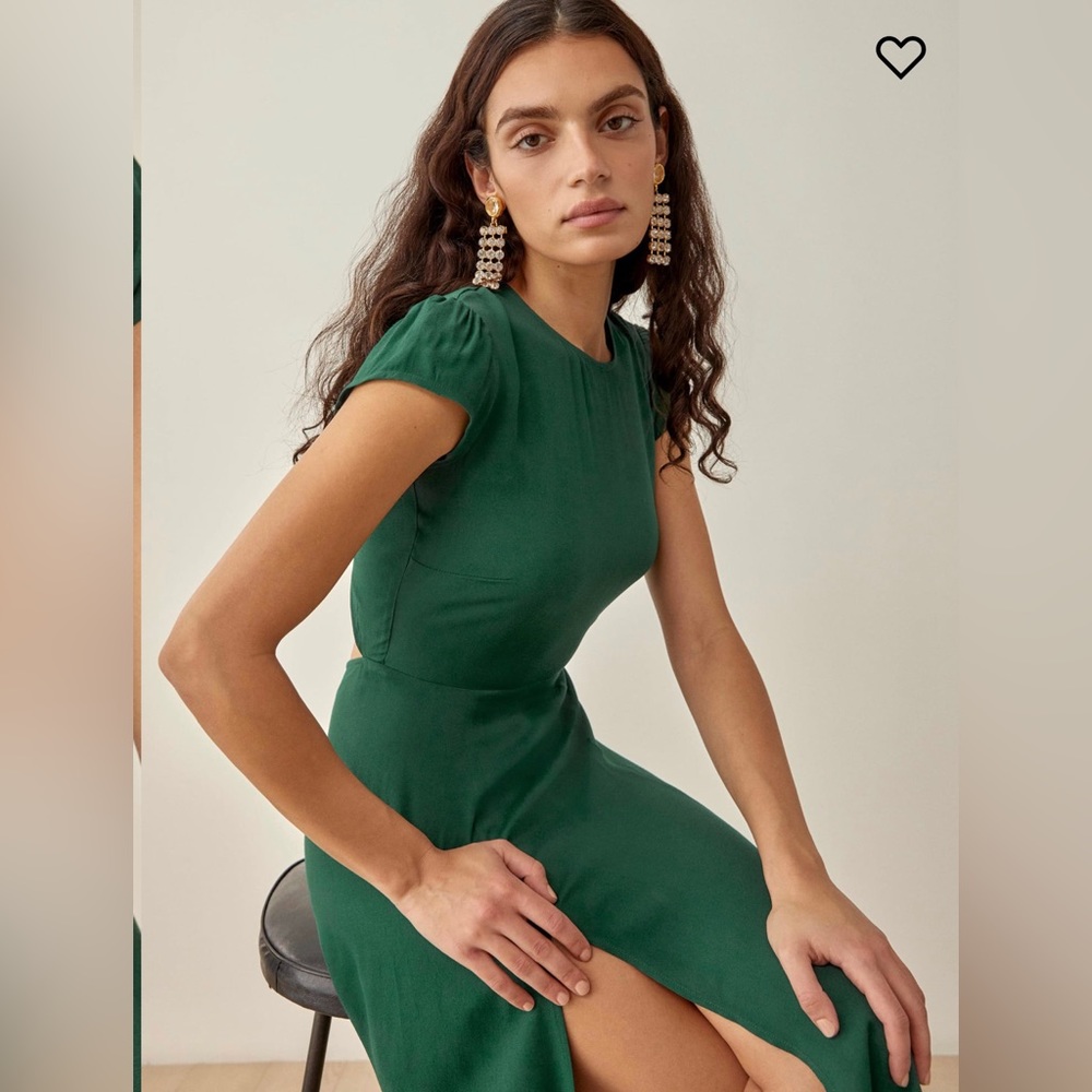 Reformation Gavin Dress - Green (Size 2) - Tags Intact - Never Worn